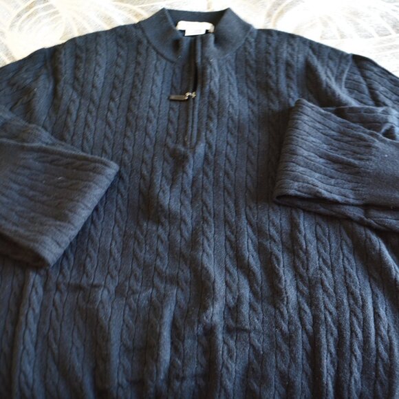 Martin Cable Knit Cashmere Quarter Zip Sweater XXL - Picture 4 of 4